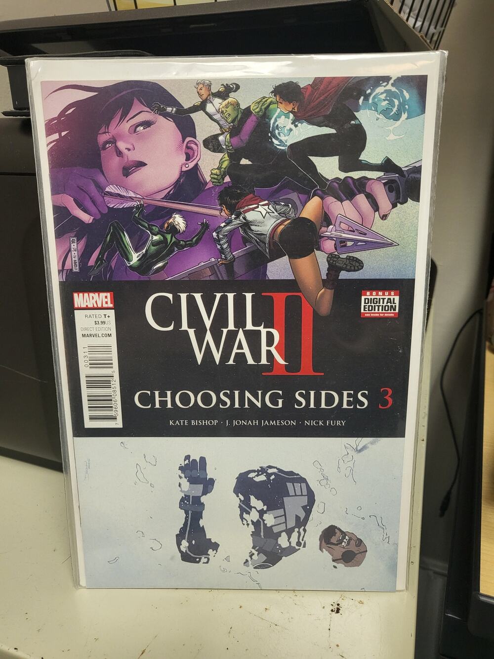 Marvel Civil War II: Choosing Sides #3 Comic 2016 Kate Bishop Nick Fury Jameson
